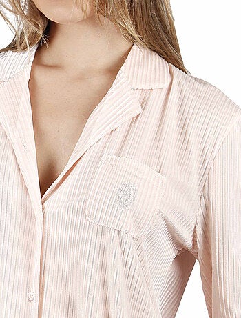 Chemise de nuit manches longues Elegant Stripes