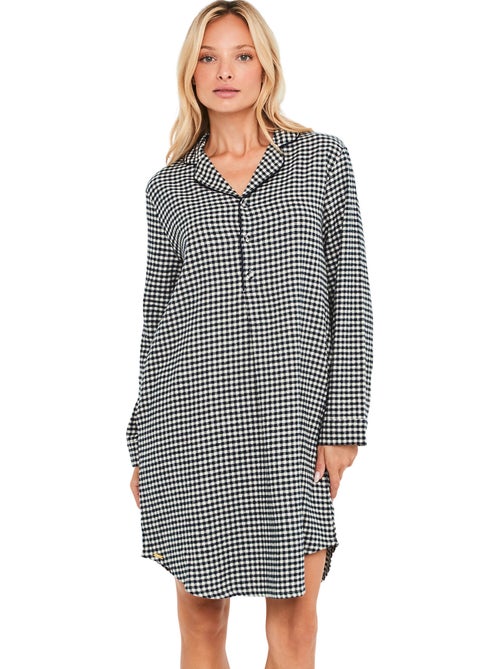 Chemise de nuit manches longues french twin - Kiabi Chemise de nuit manches longues french twin - Kiabi