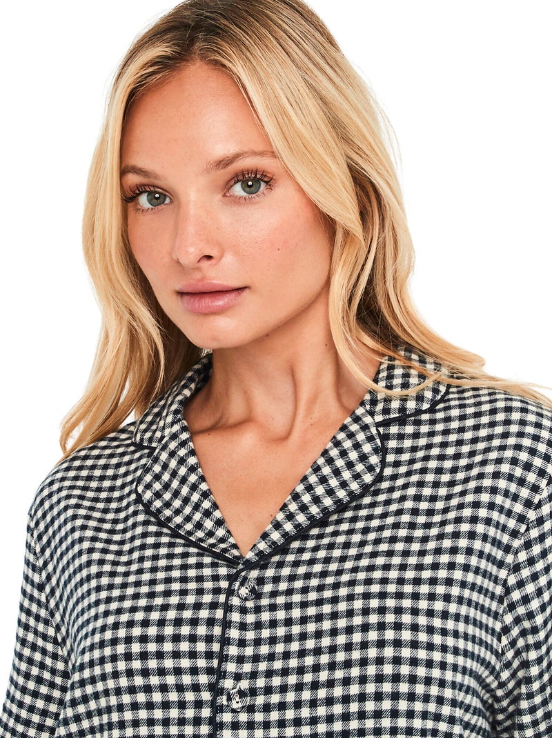 Chemise de nuit manches longues french twin Bleu - Kiabi