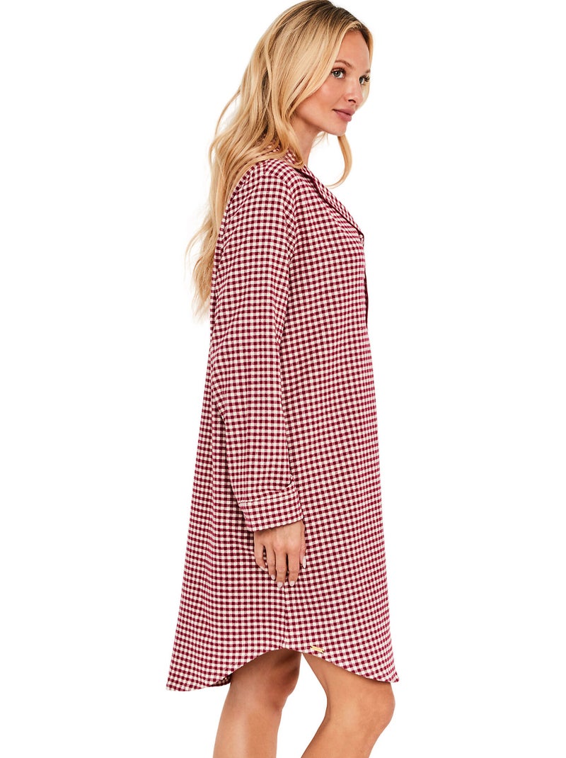 Chemise de nuit manches longues french twin Bordeaux - Kiabi