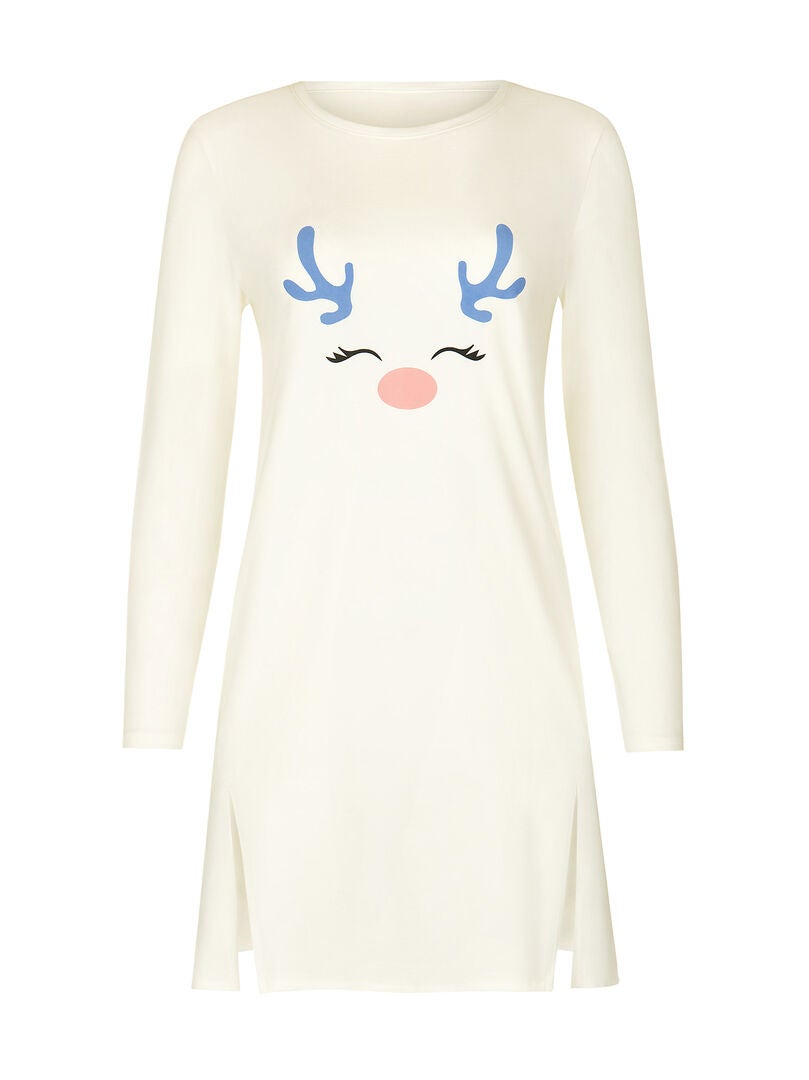 Ekouaer Chemise De Nuit Longue à Manches Longues Pour Femme