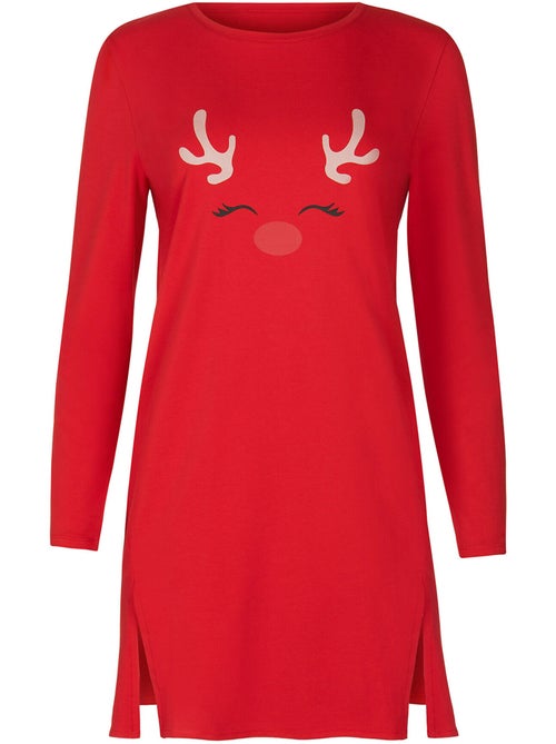 Chemise de nuit manches longues Holiday - Kiabi