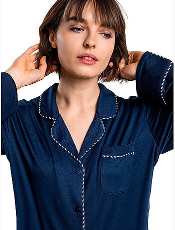 Chemise de nuit manches longues luxury pearl