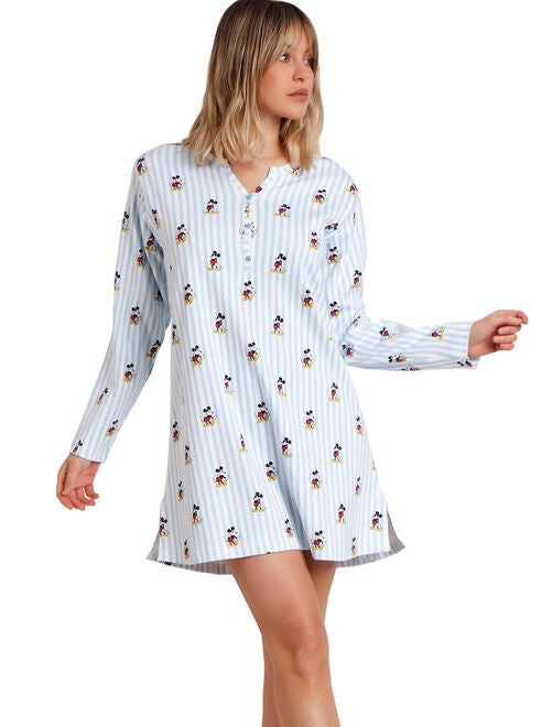 Chemise de nuit manches longues Mickey New Yord Disney - Kiabi