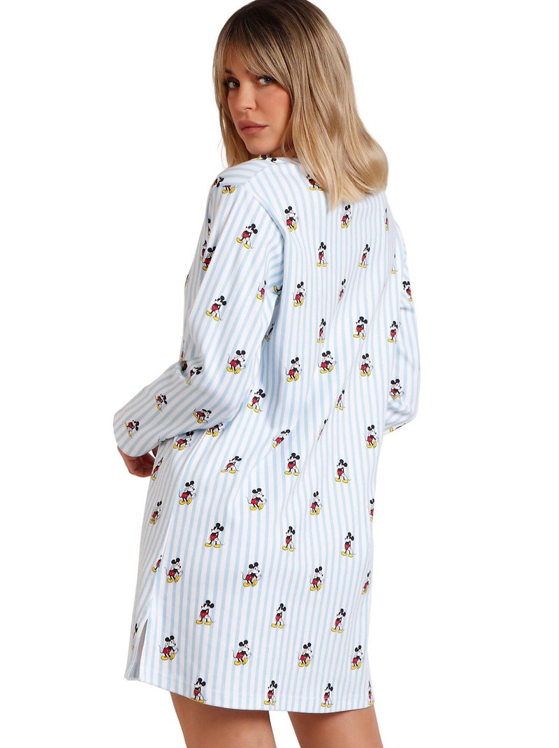 Chemise de nuit manches longues Mickey New Yord Disney Bleu - Kiabi