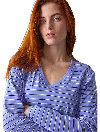 Chemise de nuit manches longues minimalistic