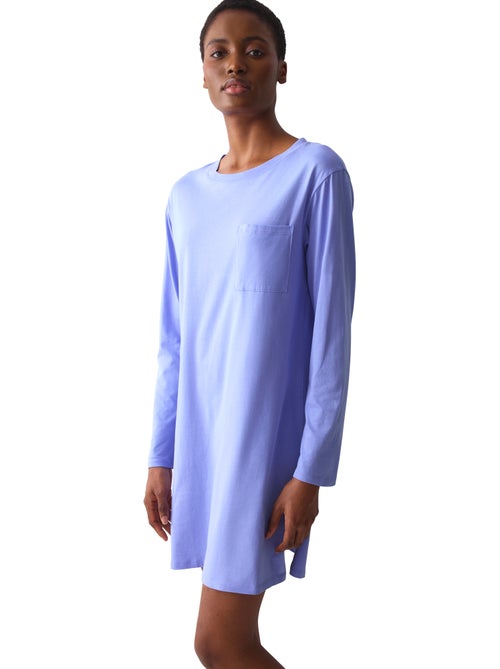 Chemise de nuit manches longues minimalistic - Kiabi Chemise de nuit manches longues minimalistic - Kiabi
