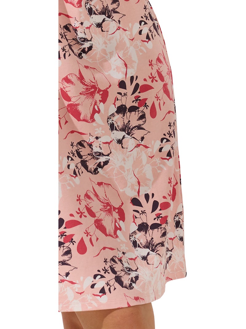 Chemise de nuit manches longues Ocean Orange corail - Kiabi