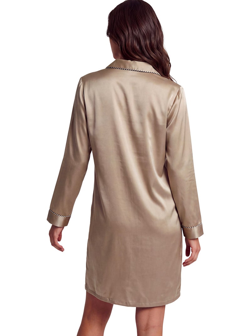 Chemise de nuit manches longues one gloss Jaune - Kiabi
