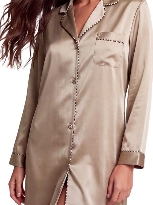 Chemise de nuit manches longues one gloss - Kiabi Chemise de nuit manches longues one gloss - Kiabi