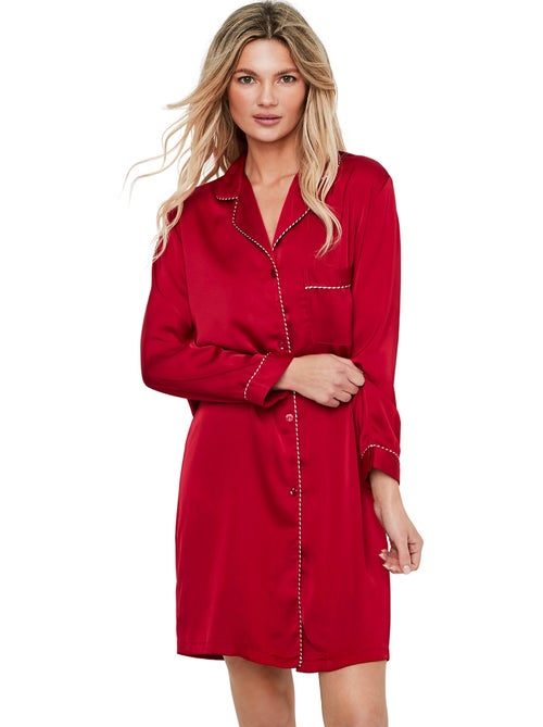 Chemise de nuit manches longues one gloss - Kiabi Chemise de nuit manches longues one gloss - Kiabi