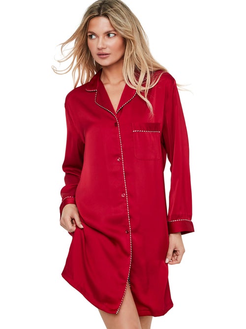 Chemise de nuit manches longues one gloss - Kiabi Chemise de nuit manches longues one gloss - Kiabi