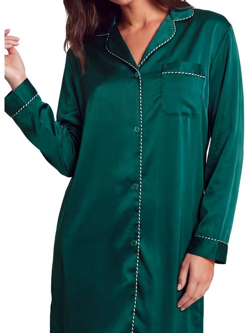 Chemise de nuit manches longues one gloss - Kiabi Chemise de nuit manches longues one gloss - Kiabi