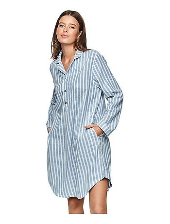 Chemise de nuit manches longues P105 OXFORD