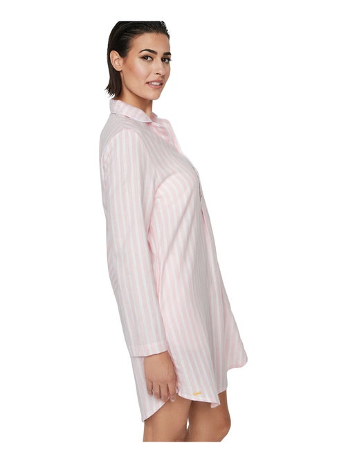 Chemise de nuit manches longues P105 OXFORD - Kiabi Chemise de nuit manches longues P105 OXFORD - Kiabi