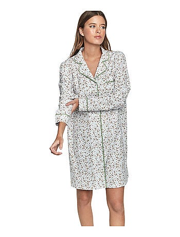 Chemise de nuit manches longues P111 PREPPY FLOWERS