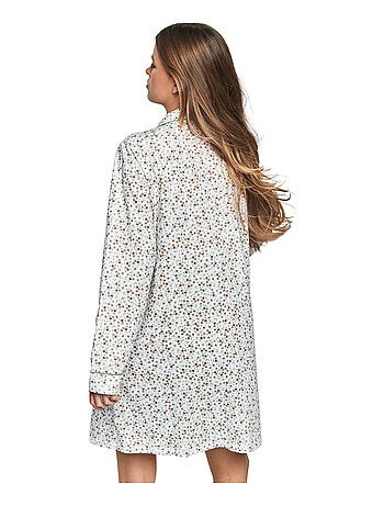 Chemise de nuit manches longues P111 PREPPY FLOWERS