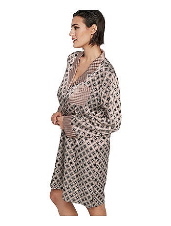 Chemise de nuit manches longues P116 SATIN SUBLIME