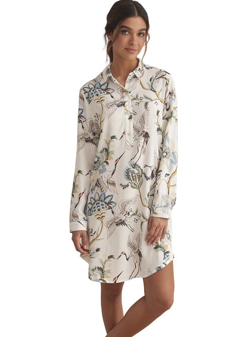 Chemise de nuit manches longues PAJAROS - Kiabi