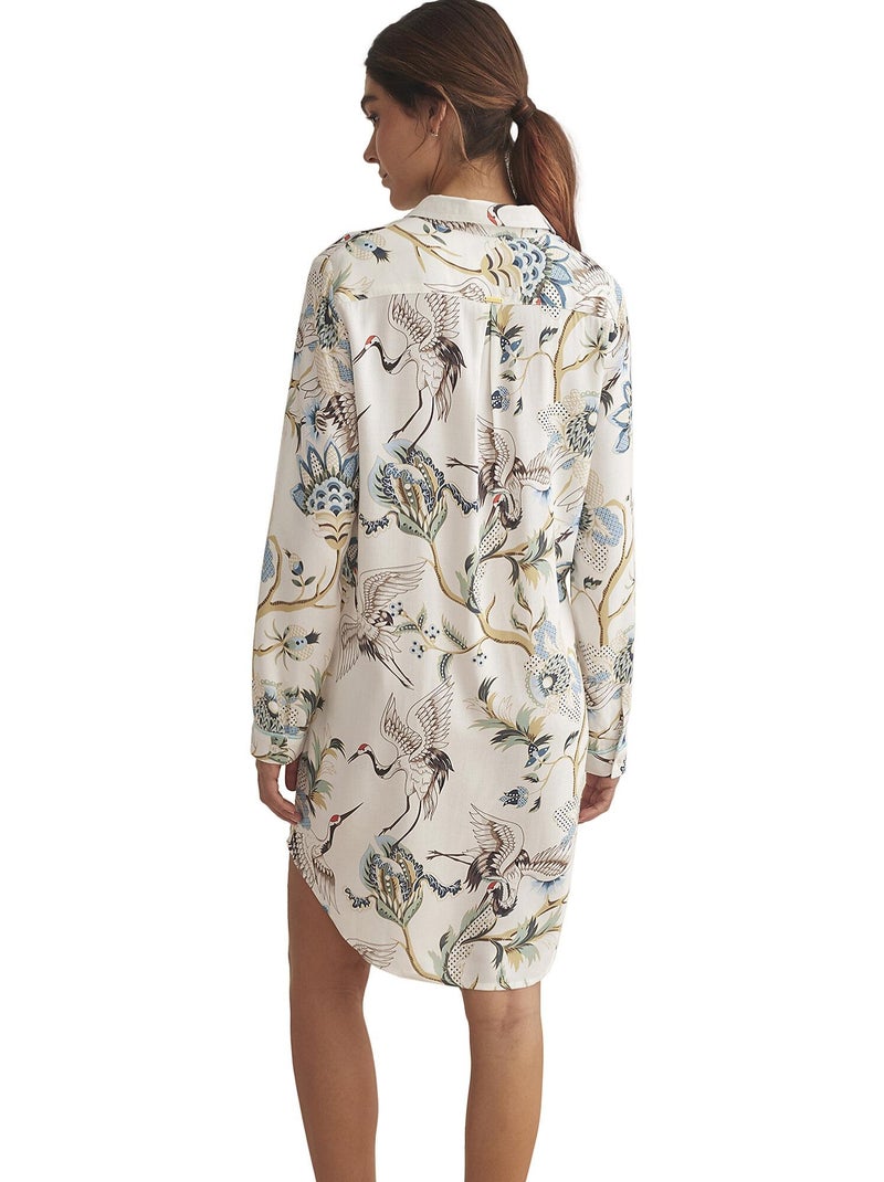 Chemise de nuit manches longues PAJAROS Vert - Kiabi
