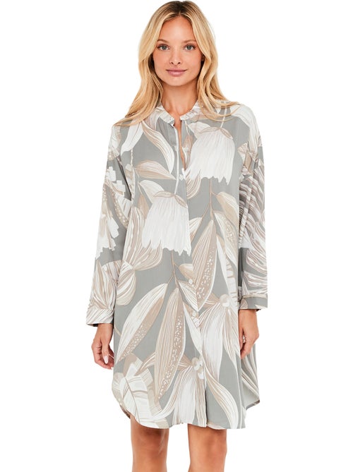 Chemise de nuit manches longues premium drape - Kiabi Chemise de nuit manches longues premium drape - Kiabi