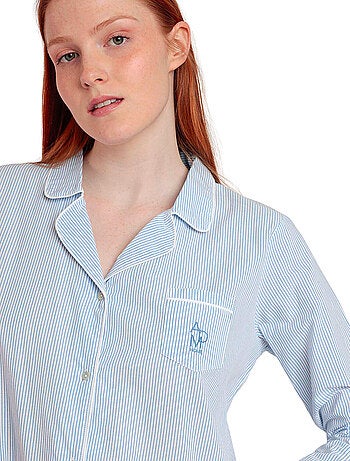 Chemise de nuit manches longues Stripes Home