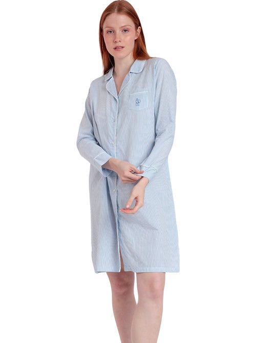 Chemise de nuit manches longues Stripes Home - Kiabi Chemise de nuit manches longues Stripes Home - Kiabi