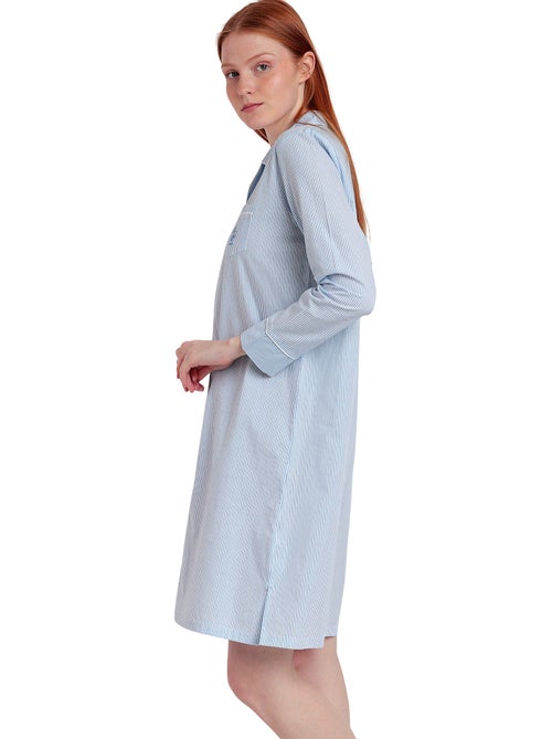 Chemise de nuit manches longues Stripes Home - Kiabi Chemise de nuit manches longues Stripes Home - Kiabi