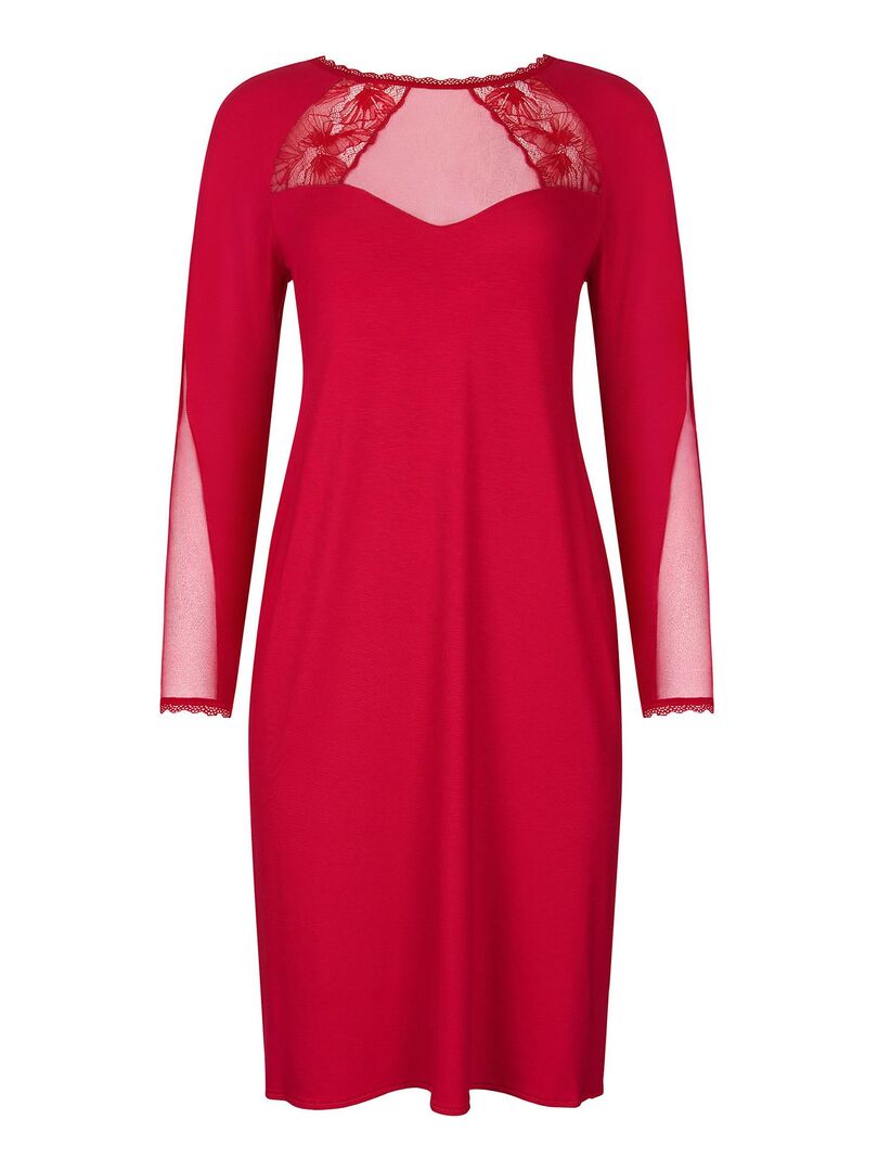 Chemise De Nuit Femme Manches Longues En Polaire - Pyjama Chaud Et Doux D'hiver - Tenue D'intérieur Confortable