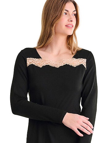 Chemise de nuit manches longues tania
