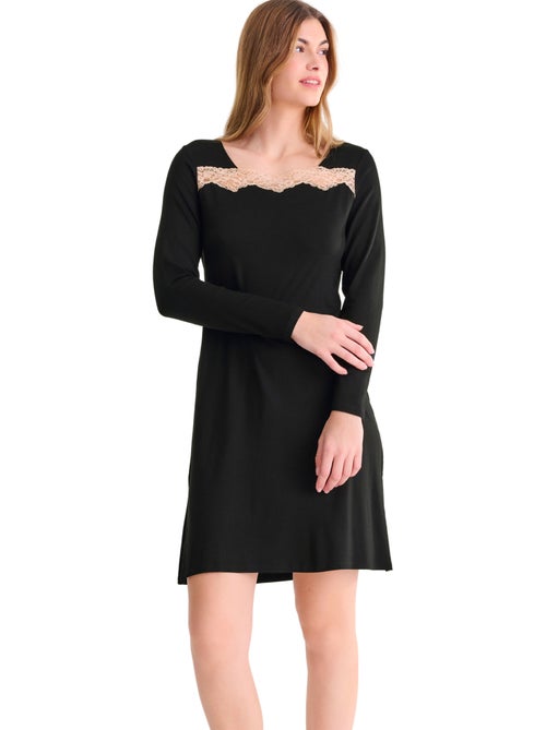 Chemise de nuit manches longues tania - Kiabi Chemise de nuit manches longues tania - Kiabi
