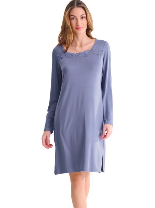 Chemise de nuit manches longues tania - Kiabi Chemise de nuit manches longues tania - Kiabi