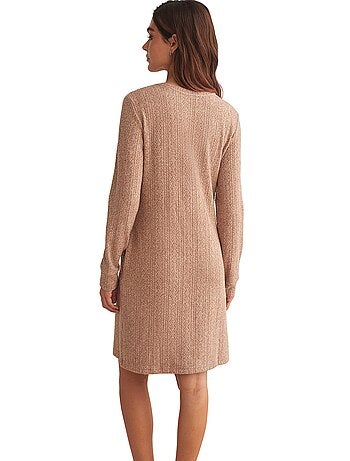 Chemise de nuit manches longues TEXTURAS