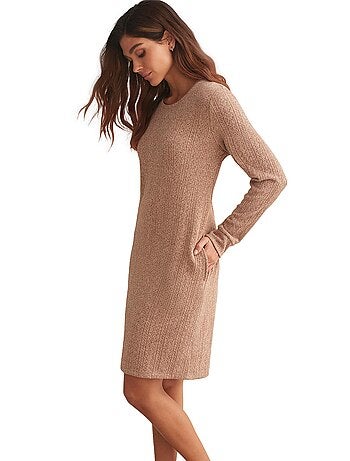 Chemise de nuit manches longues TEXTURAS