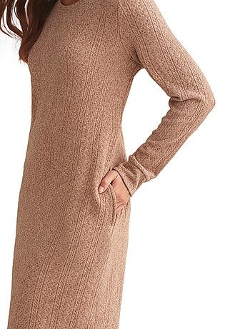 Chemise de nuit manches longues TEXTURAS