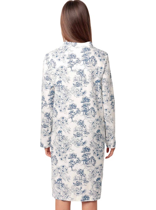Chemise de nuit manches longues Toile De Jouy - Kiabi