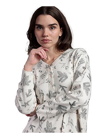 Chemise de nuit manches longues Winter Wood
