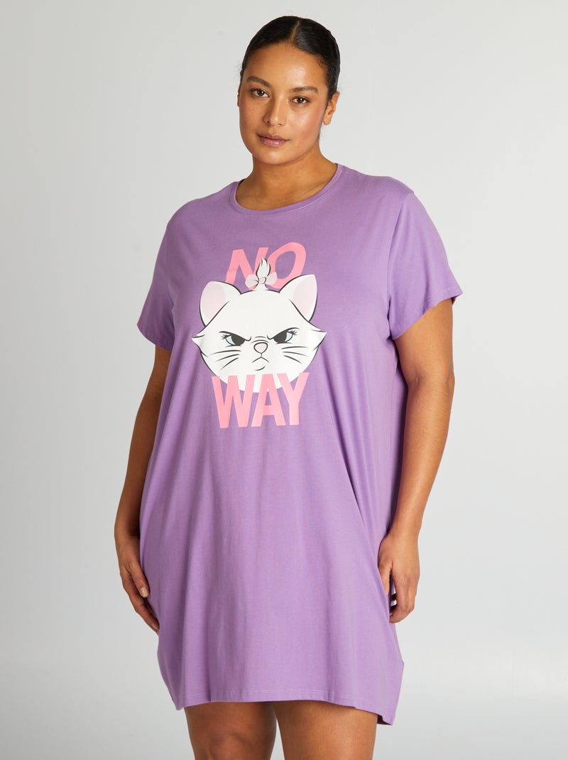 Chemise de nuit 'Marie' Violet - Kiabi