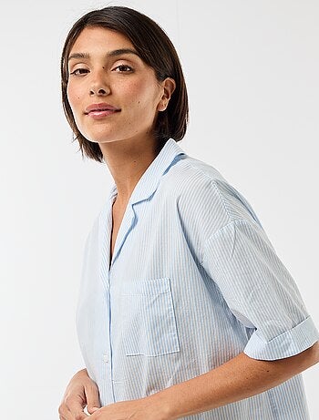 Chemise de nuit maternité boutonnée