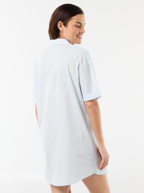 Chemise de nuit maternité boutonnée - Kiabi
