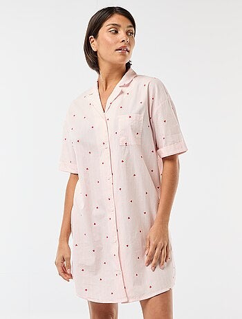 Chemise de nuit maternité boutonnée