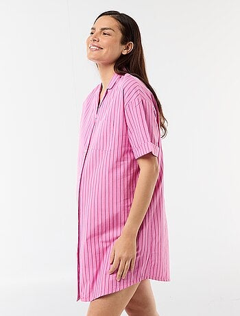 Chemise de nuit maternité boutonnée