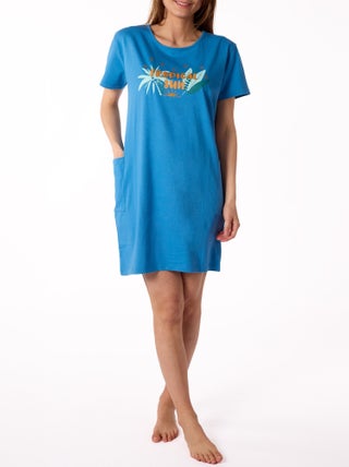 Chemise de nuit maxi T-shirt tropical