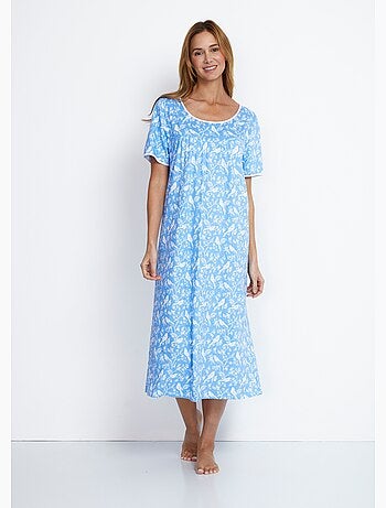 Chemise de nuit mi-longue manches courtes - Afibel