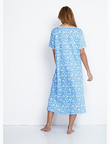 Chemise de nuit mi-longue manches courtes - Afibel