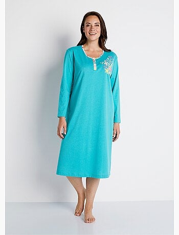 Chemise de nuit mi-longue manches longues - Afibel