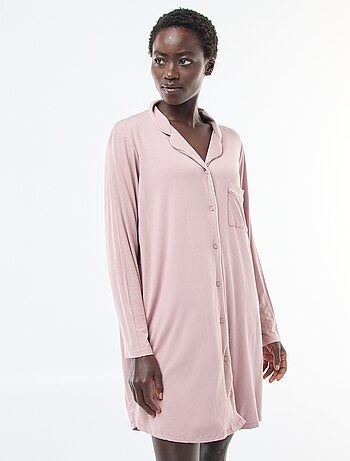 Chemise de nuit mi-longue uni