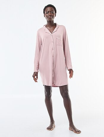 Chemise de nuit mi-longue uni