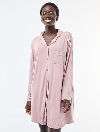 Chemise de nuit mi-longue uni