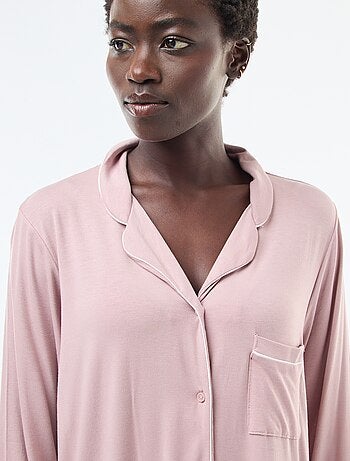 Chemise de nuit mi-longue uni